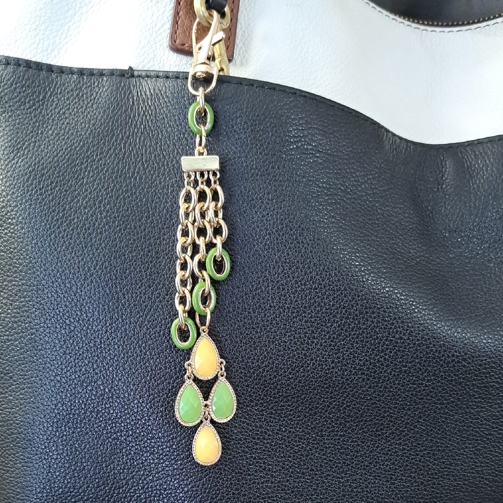 Hand Crafted Gold Yellow & Green Bag Jewelry
